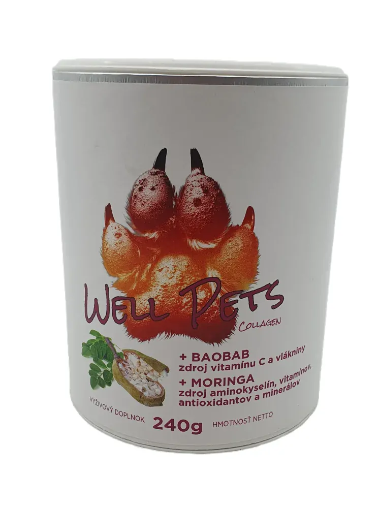 Wellpets kolagén +baobab a moringa