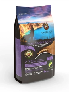 Ambrosia mediterranean Fresh sardine & cod senior sterilized 1,5kg