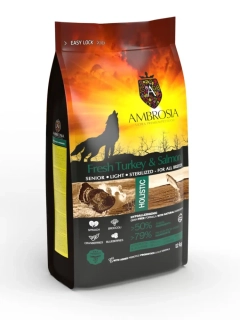 Ambrosia Fresh Turkey & salmon senior & sterilized 12kg