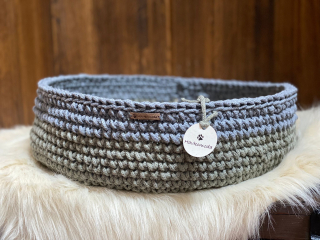Handmade peliešok šedá/šedozelená.